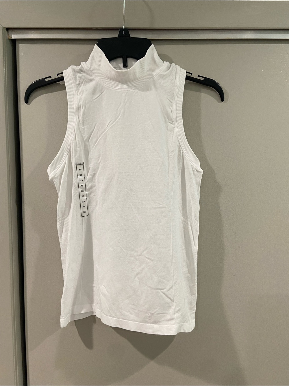 Women's Sleeveless Mock Neck Tank Top - White